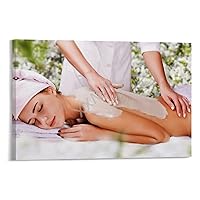 Beauty Salon Body Care Wellness Poster Body Massage Relax Spa Wellness Poster (2) Canvas Painting Posters And Prints Wall Art Pictures for Living Room Bedroom Decor 30x20inch(75x50cm) Frame-style-3