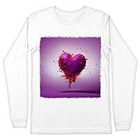 Purple Heart Long Sleeve T-Shirt - Trendy T-Shirt - Graphic Long Sleeve Tee Shirt