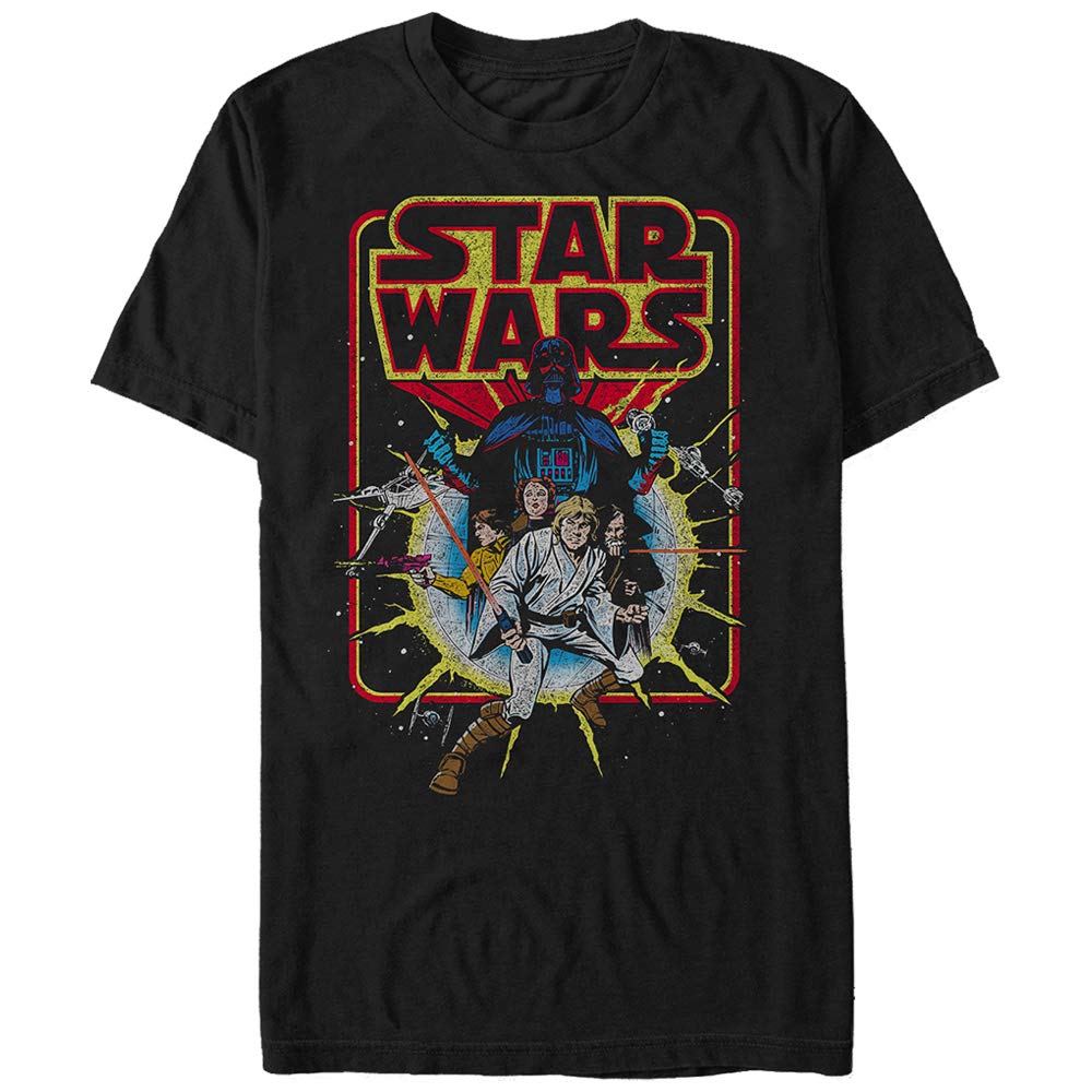 Star Wars Men's Old School Comic Graphic T-Shirt