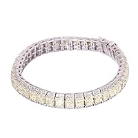 GEMHUB 18kt White Gold Bracelet Yellow 10.17 Carat Natural Diamond Bracelet Gold Diamond Jewelry for Women