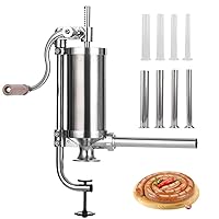 MASTER FENG Sausage Stuffer, Stainless Steel Homemade Sausage Maker Vertical Meat Filling Kitchen Machine, Packed 8 Stuffing Tubes (2.5LBS VERTICAL)