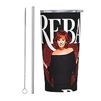 Reba Singer McEntire Insulated Travel Tumblers 20 Oz Stainless Steel Tumbler Cup With Lid And Straw Coffee Mug For Car Office Cold Hot Drinks Water Bottle
