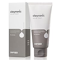 SNP Prep Clayronic Scrub Foam 120g - Detoxifying Pore Scrubs, Exfoliator Soft & Rich Bubble Facial Foam Cleanser, Removes Dead Skin Cells - Exfoliating Skincare for Men & Women