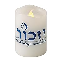 LED FLAMELESS YIZKOR Memorial Candle, 1 EA