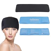Headache Ice Pack Head Wrap for Migraine, Cold Eye Mask for Puffy Eyes, Stress Relief, Reusable Hot Cold Gel Ice Packs Wrap for Headache Relief, Tension, Sinus Pain, Chemo, Head Injuries