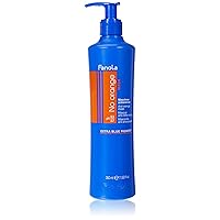 Fanola No Orange Mask - Color Depositing Blue Hair Mask Removes Orange Brassiness On Color Treated Hair With Dark Tones - Conditioning Hair Mask Detangles, Nourishes And Hydrates Hair 11.83 Fl Oz