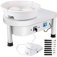VEVOR Pottery Wheel 25CM Pottery Forming Machine 280W Electric Wheel for Pottery with Foot Pedal and Detachable Basin Easy Cleaning for Ceramics Clay Art Craft DIY