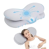 Cervical Pillow for Neck Pain Relief, 2 in 1 Ergonomic Contour Memory Foam Neck Support Pillows, Orthopedic Firm Bed Pillow for Side, Back, Stomach Sleeper
