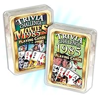Happy 32nd Birthday: 1985 Trivia Playing Cards & 1985 Movie Trivia Playing Cards