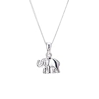 jewellerybox Sterling Silver Elephant Necklace - 14-32 Inches