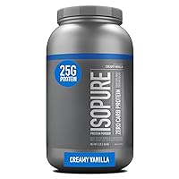 Protein Powder, Creamy Vanilla Whey Isolate with Vitamin C & Zinc for Immune Support, 25g Protein, Zero Carb & Keto Friendly, 44 Servings, 3 Pounds (Packaging May Vary)