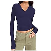 Womens Short Sleeve Slim Fit Crop Top Going Out Tight-Shirts Summer Basic Tees