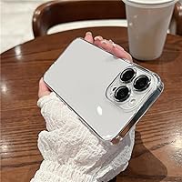 Luxury Square Frame Plating Phone Case for iPhone 11 12 13 Mini 14 Pro Max XR XS 7 8 Plus SE2 SE3,Clear,for 14 pro max