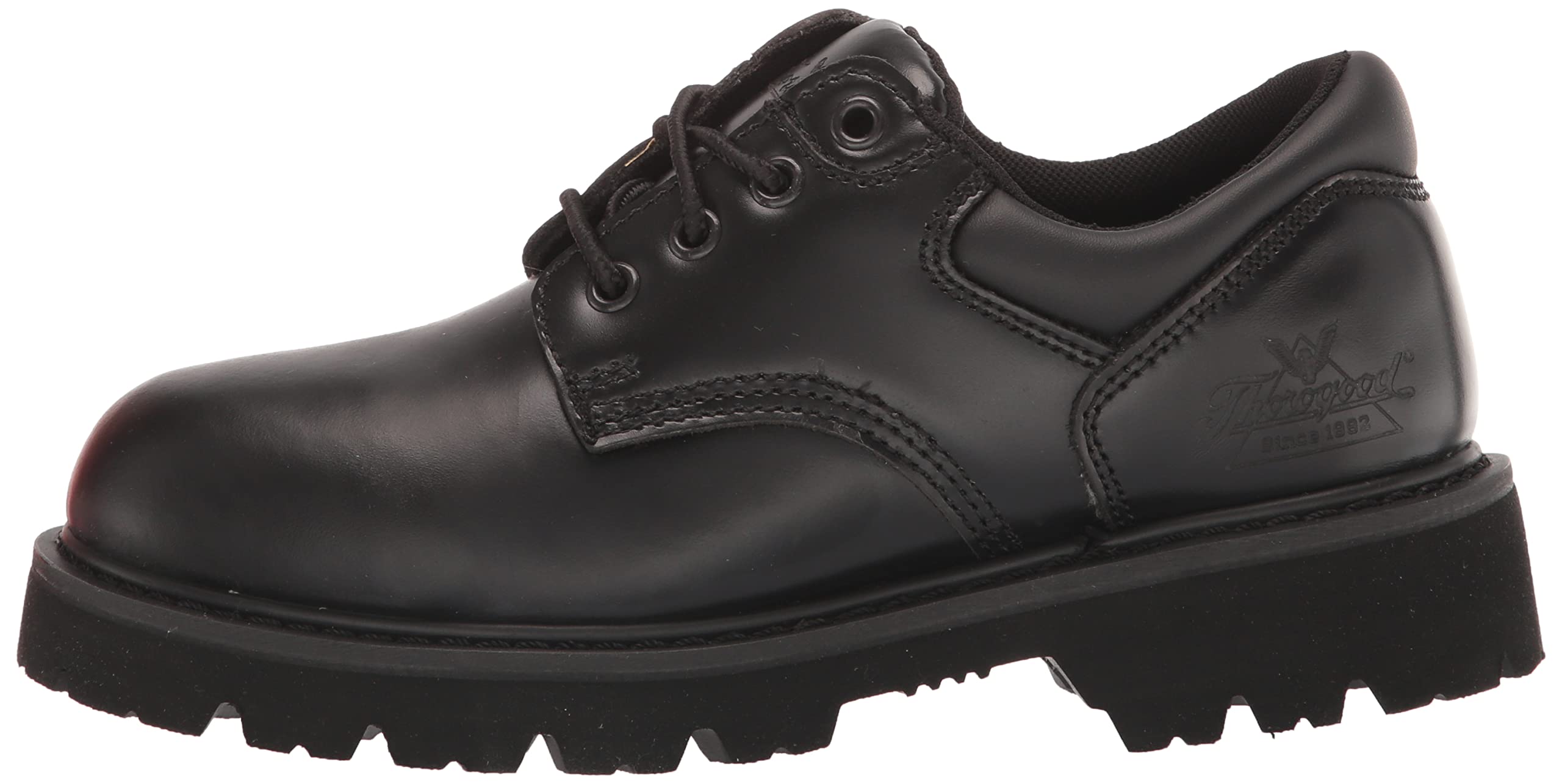 Thorogood Uniform Classics Steel Toe Oxford Work Shoes for Men and Women Featuring Polishable High-Shine Leather, Goodyear Storm Welt, and Non-Slip EVA Lug Outsole