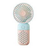 New Handheld Fan Student Portable USB Rechargeable Silent Mini Pocket Fan Suitable For Travel/Work/Makeup/Office Oscillating Table Fan Retro (B, One Size)