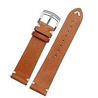 Genuine Leather Watchband For Citizen BM8475-26E 00F00X wristband 20mm 22mm black brown Soft cowhide bracelet (Color : 10mm Gold Clasp, Size : 20mm)