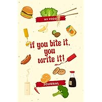 If You Bite It You Write It, My Food Journal: Food Log, Diary, Tracker, Planner
