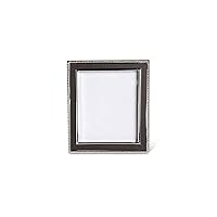K&K Interiors 15865A-2 9 Inch Brown Leather Photo Frame with Silver Trim