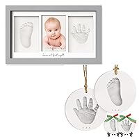 KeaBabies Baby Hand and Footprint Kit & Personalized Baby Foot Printing Kit for Newborn - Baby Prints Duo Photo Frame for Newborn - Baby Footprint Kit for Toddlers