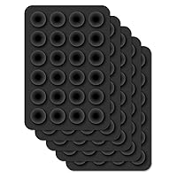 Multipurpose Non Slip Phone Mini Suction Cup Mat Pack of 5 Compatible with Apple iPhones, Samsung Galaxy Smartphones, Google Pixel Moto Series