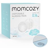 Momcozy Ultra-Thin Disposable Nursing Pads, Ultra-Absorbent and Breathable Portable Breast Pads for Mothers, Keep Dry Continuously, Make Breasts Light and Unburdened, Individually Packaged（60 Count）