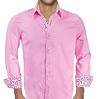 Men's Pink Breast Cancer Designer Dress Shirts - Made in USA