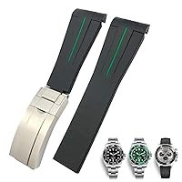 [MURVE] 20mm 21mm Rubber Watch Strap for Submariner Rolex Daytona GMT Seiko Hamilton Curved End Sport Watch Band