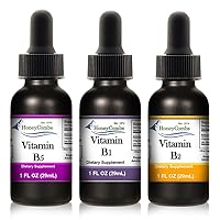 HoneyCombs Vitamin B5 (Pantothenic Acid) Drops – Liquid Vitamin B5 Extract 1Fl Oz. + Vitamin B2 (Riboflavin) Drops, 1 Fl Oz. + Vitamin B1 (Thiamine) Drops - Thiamine Vitamin B1 Extract, 1 Fl Oz.