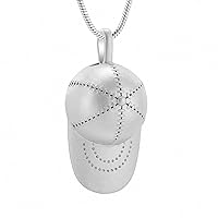 Cremation Jewelry for Ashes Baseball Cap Urn Necklace for Ashes of Loved Ones Keepsake Pendant Jewelry Memorial Gift for Women Men