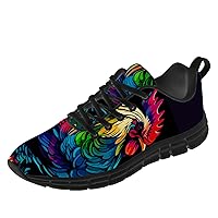 Rooster Shoes for Women Men Running Walking Tennis Lightweight Sneakers Animal Shoes Gifts for Women Men