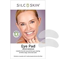 SilcSkin Silicone Eye Pads for Fine Lines, Crepey Skin, and Puffiness - Reusable Overnight Face Pads - 1 set of Pads