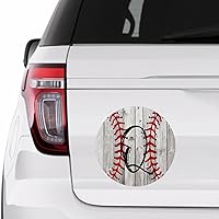 Baseball Initial Q Sticker, Baseball Vinly Decal for Cars Laptops, Windows, Walls, Fridge, Toilet and More - Sport Theme Stickers 6in