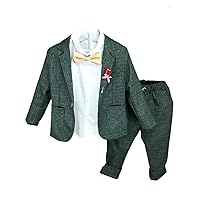 Boys' Linen Suit Notch Lapel Two-Piece Tuxedos Party Daily Birthday Prom