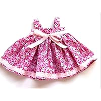 Pink Rasberry Flowers Doll Dress fits 18-21 Inch Dolls and Teddy Bears