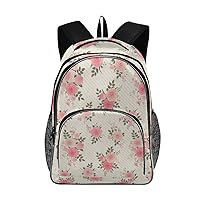 ALAZA Floral Bouquets Roses Vintage Paper Travel Laptop Backpack Durable College School Backpack for Boys Girls