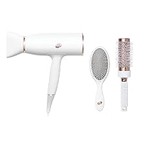 T3 AireLuxe Professional Ionic Hair Dryer and Brush Set, with 5 Heat and 3 Speed Settings, Ion Generator, Cool Shot, Includes Paddle Brush and 2.5