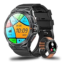 LEMFO Smart Watch,1.43'' AMOLED HD Screen Smart Watch for Men (Answer/Make Call),100+ Sports Modes Fitness Watch 400 mAh, Smartwatch with Heart Rate/Blood Pressure/Spo2/Sleep Monitor for Android iOS