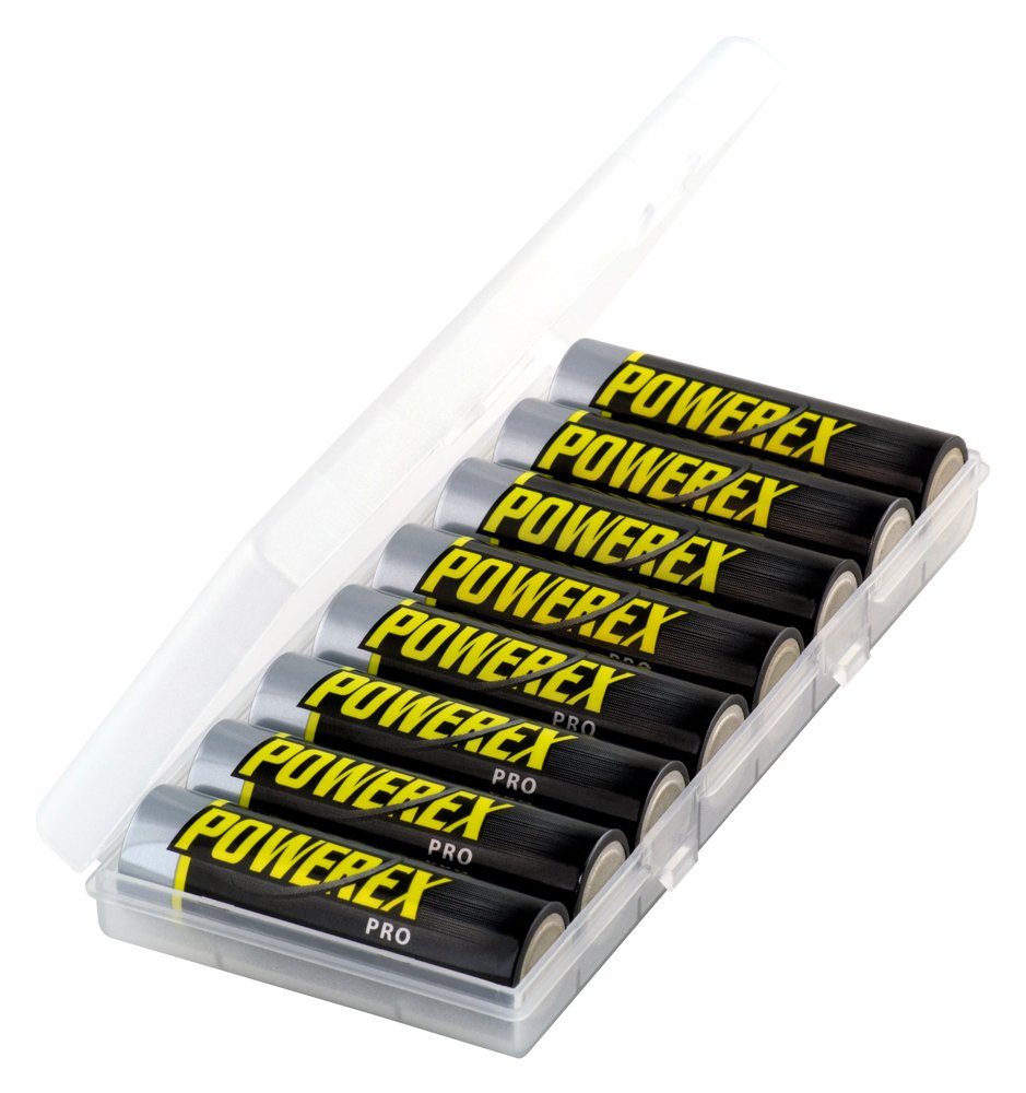 Powerex PRO High Capacity Rechargeable AA NiMH Batteries (1.2V, 2700mAh) - 8-Pack, (MH-8AAPRO-BH)