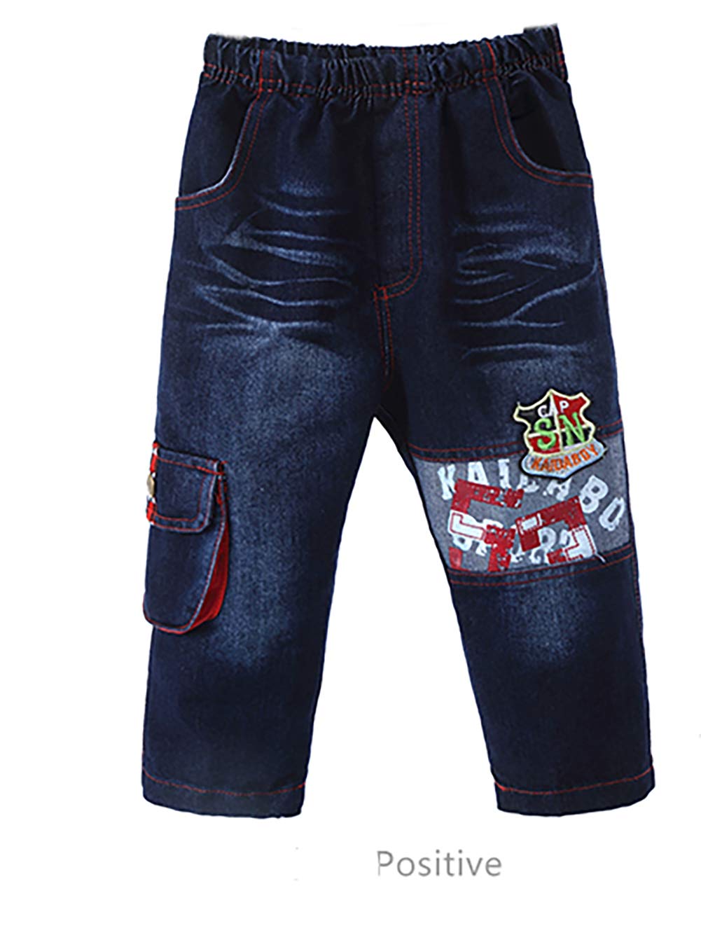 Yao 1T-5T Toddler Boy Clothes,Autumn Baby Boy 3pcs Clothing Sets Denim Vest Cotton Hoodies Jeans for Kids