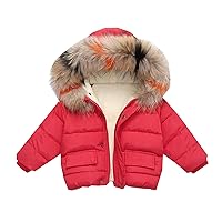 Toddler Girls Boys Children Winter Long Sleeve Wool Collar Cotton Coat Jacket For Babys Clothes Solid Boy Youth