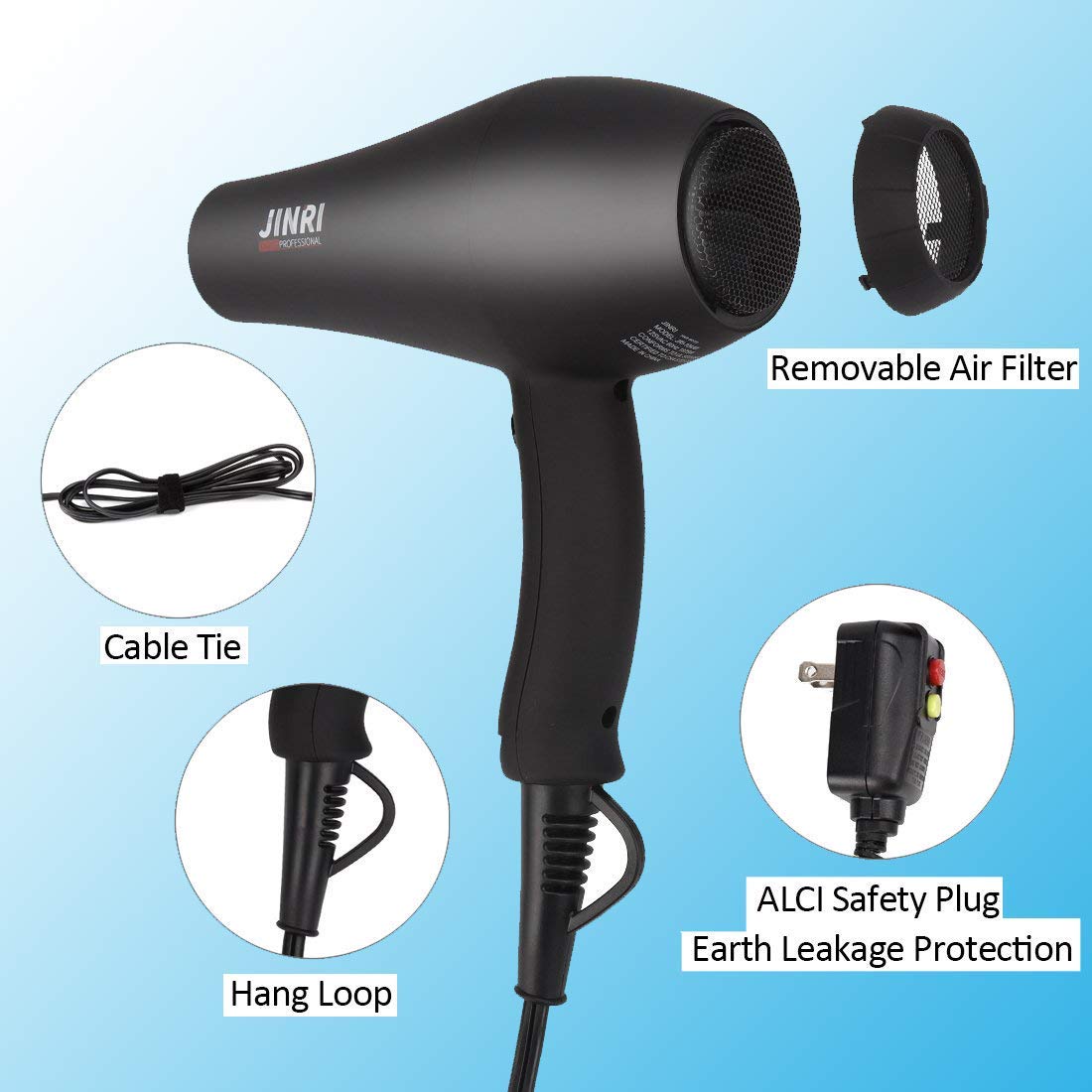???????????????????????????????? ???????????????? ????????????????????, Professional Salon Negative Ionic Blow Dryers for Fast Drying, Pro Ion Quiet Hairdryer with Diffuser & Concentrator & Comb