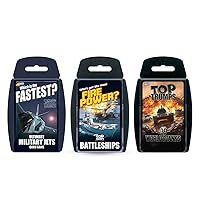 Top Trumps Ultimate Military Bundle Card Game, Learn about World of Tanks, Battleships and Ultimate Military Jets, educational travel pack, gift and toy for boys and girls aged 6 plus