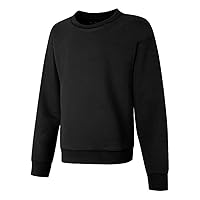 Hanes Girls' Big EcoSmart Graphic Sweatshirt, Black, XL
