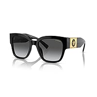 Versace VE 4437U GB1/T3 Black Plastic Square Sunglasses Grey Gradient Lens