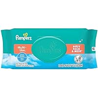 Pampers Multi Use Baby Wipes, Clean Breeze, Body, Face & Mess Wipes, 1 Flip-Top Pack (56 Wipes Total)
