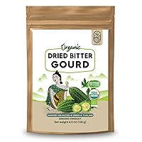 INNOFU Bitter Melon 4.5 oz (128g) USDA Certified Organic Dried Bitter Gourd, 100% Natural, Herbal Tea Rich In Vitamin C, Non-GMO; Non-Irradiated, Dehydrated Fruit Slices, Thai Herbal