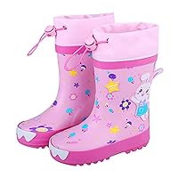Custom Animal Rubber Children Shoes Botas Para Lluvia Kids Rubber Rainboots Knit Boots for Kids