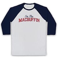 Men's I'm The Macguffin Funny Plot Device Slogan 3/4 Sleeve Retro Baseball Tee