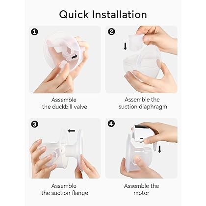 Momcozy Double Wearable M1, LCD Hands-Free Breast Pump with 3 Modes and 9 Levels, Low Noise & Painless Pumping, Portable All-in-One Breastfeeding Breast Pump, 27mm (2 Count, Grey)