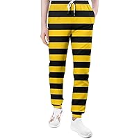 Bumblebee Stripes Soft Womens and Mens Sweatpants Cozy Fit Elastic Athletic Lounge Pants Workout